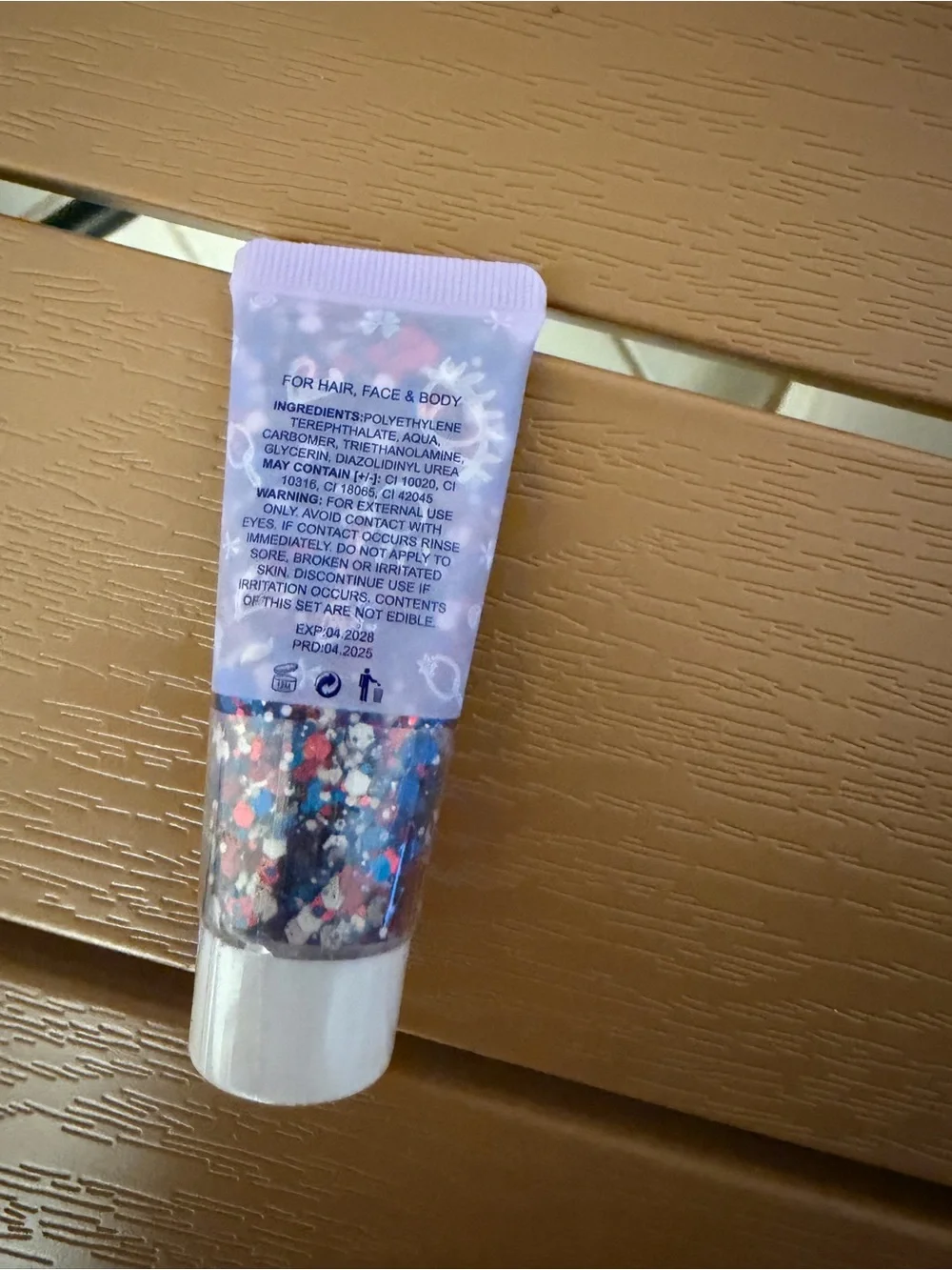 Fit Colors Face & Body Party Glitter Gel - Multicolor Glitter